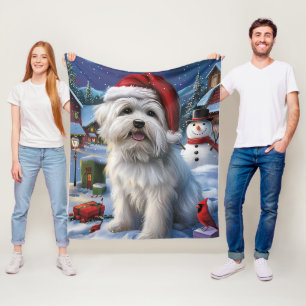 Coton De Tulear Winter Wonderland Christmas Joy Fleecedecke