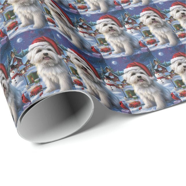 Coton De Tulear Winter Wonderland Christmas Joy Geschenkpapier (Rolleneckpunkt)
