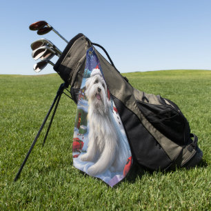 Coton De Tulear Winter Wonderland Weihnachtsfreude Golfhandtuch