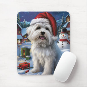 Coton De Tulear Winter Wonderland Weihnachtsfreude Mousepad