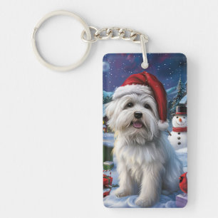Coton De Tulear Winter Wonderland Weihnachtsfreude Schlüsselanhänger
