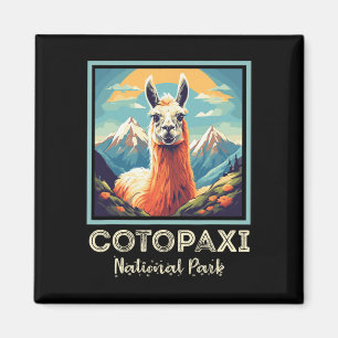 Cotopaxi Lama Flower Nationalpark Souvenir Ecuad Magnet