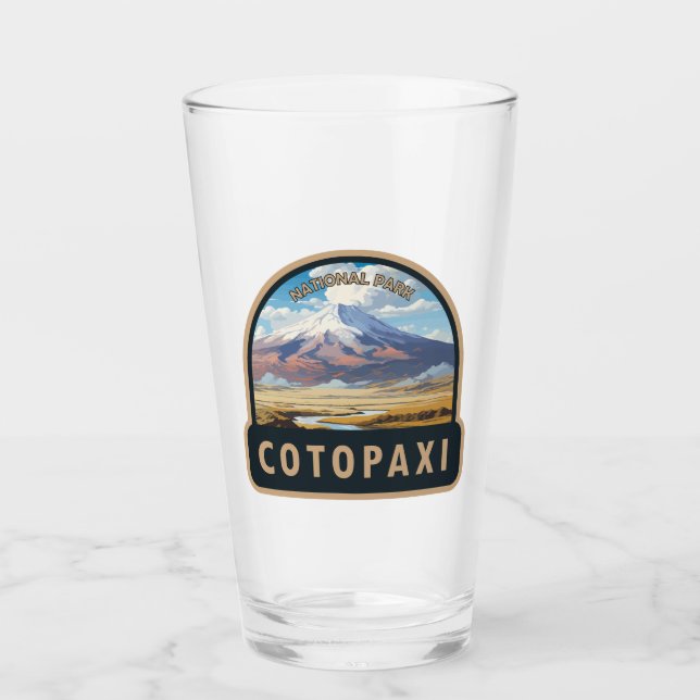 Cotopaxi Nationalpark Ecuador Art Vintag Glas (Vorderseite)