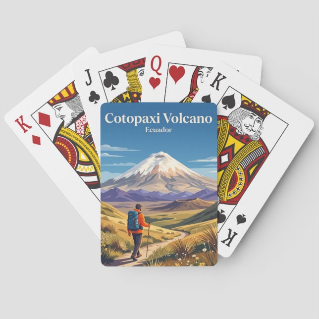 Cotopaxi Vulkan Ecuador Spielkarten (Rückseite)