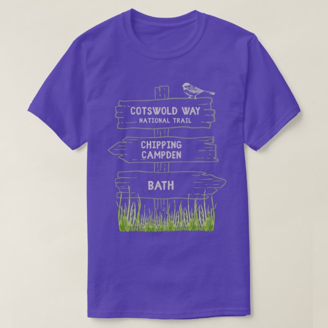 Cotswold Way National Trail bril Distork Walk T-Shirt (Design vorne)