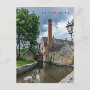 Cotswolds-Ansicht für das kleinere Schlachten von  Postkarte