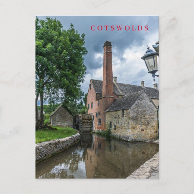 Cotswolds-Ansicht für das kleinere Schlachten von  Postkarte (Vorderseite)