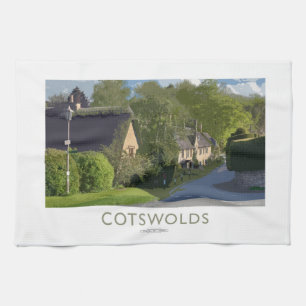 Cotswolds-Bahn-Plakat Geschirrtuch