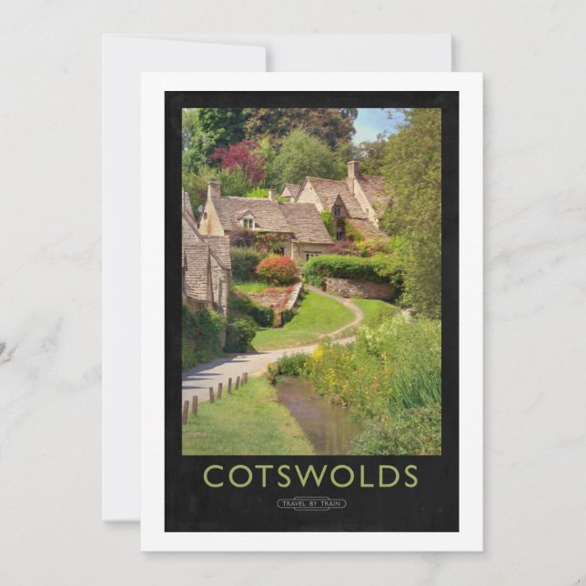 Cotswolds-Bahnplakat Einladung (Vorderseite)