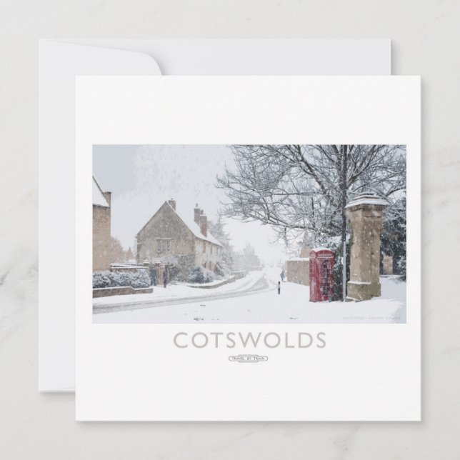 Cotswolds-Bahnplakat Feiertagskarte (Vorderseite)
