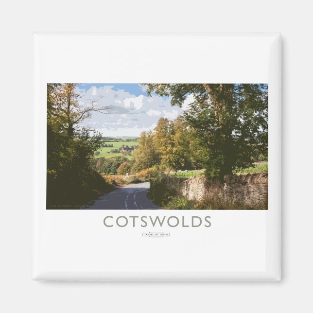 Cotswolds-Bahnplakat Magnet (Vorne)