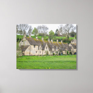 Cotswolds Bibury Arlington Row Ansicht Leinwand dr