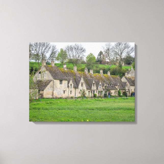 Cotswolds Bibury Arlington Row Ansicht Leinwand dr (Vorderseite)