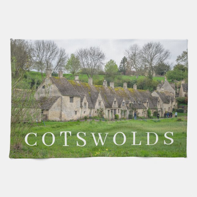 Cotswolds Bibury Arlington Row Teetuch Geschirrtuch (Horizontal)