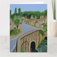 Cotswolds-Dorf England Grußkarte