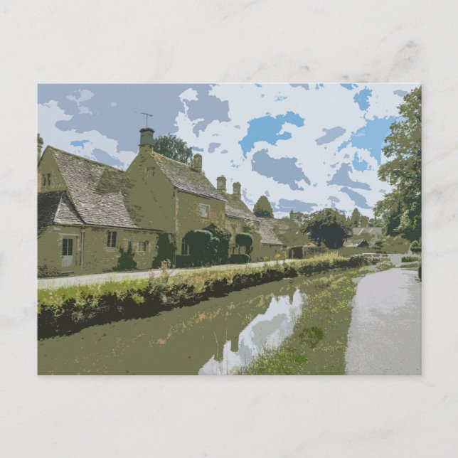 Cotswolds Dorfansicht Postkarte (Vorderseite)