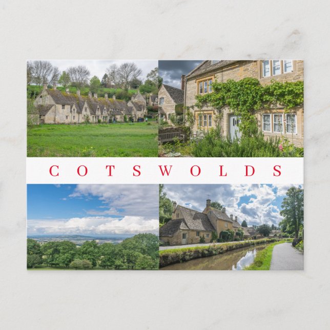 Cotswolds Dörfer sehen Postkarte (Vorderseite)