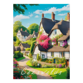 Cotswolds England Reiseplakat Poster
