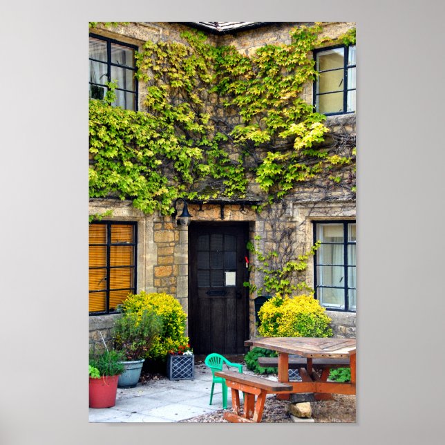 Cotswolds Hütte Bourton im Wassergebiet Vereinigte Poster (Vorne)