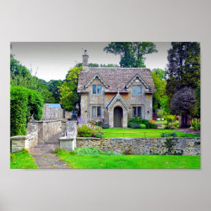 Cotswolds Hütte Westonbirt Arboretum England Poster