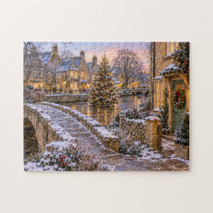 Cotswolds Schneedorff & Brücke Puzzle