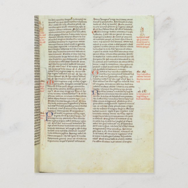 Cott Nero D II f.114 Adrian IV Postkarte (Vorderseite)
