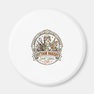 Cottage Bäckerei Marmeladen Etikett Katze Cottage  Magnet