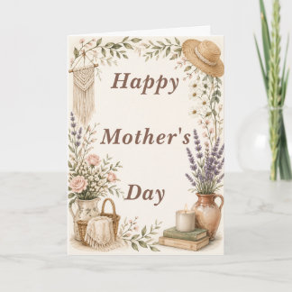 Cottage Core Boho Chic Muttertag Karte