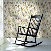 Cottage-Core-Fairies Gelb-Grün-Blumenmuster