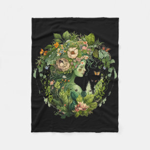Cottage core Floral Mutter Erde Hippie Natur Kunst Fleecedecke
