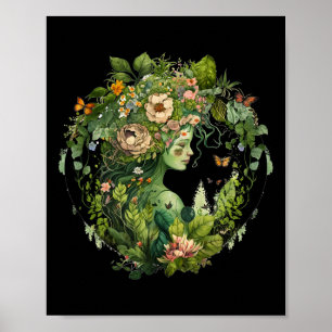 Cottage core Floral Mutter Erde Hippie Natur Kunst Poster