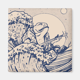 Cottage-Core-Frosch im japanischen Stil Magnet
