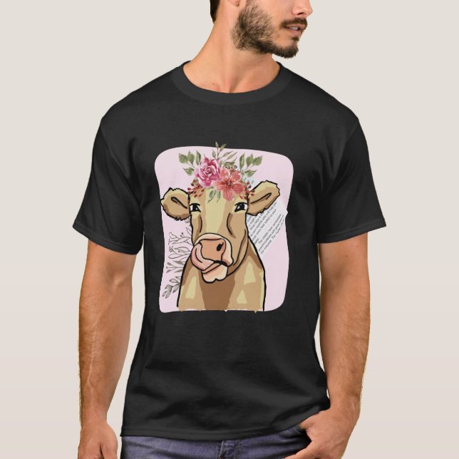 Cottage Core Kuh T-Shirt (Vorderseite)