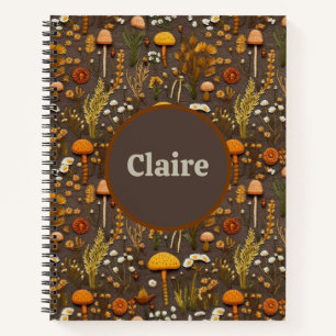 Cottage-Core-Mushroom-Stickerei-Bullet-Journal Notizbuch