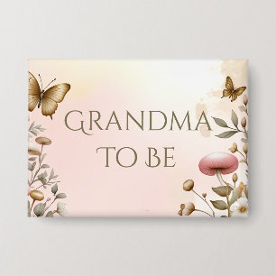 Cottage Core Pilze und Blumen   Oma Button