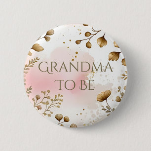 Cottage Core Pilze und Blumen Oma in spe Button