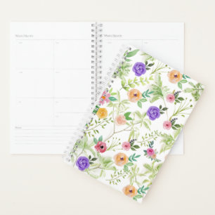 Cottage Core Shabby Chic Rosa Lila Blumen Planer