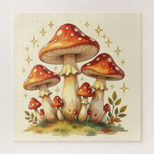Cottage Core Vintage Pilze Puzzle