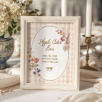 Cottage Fall in Love Gingham Apfelwein-Bar