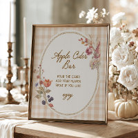 Cottage Fall in Love Gingham Apfelwein-Bar