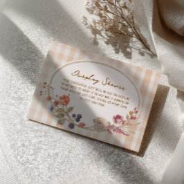 Cottage Fall in Love Gingham-Brautjungfernparty Begleitkarte