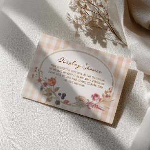 Cottage Fall in Love Gingham-Brautjungfernparty Begleitkarte