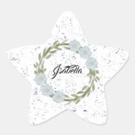 Cottage Garden bouquet Flowers Stern-Aufkleber