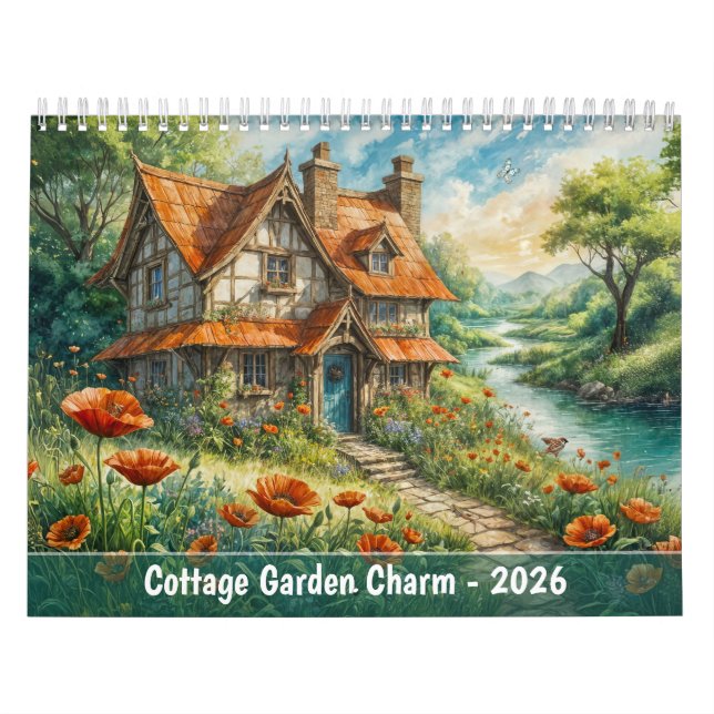 Cottage Garden Charm – Scenic Calendar 2026 Kalender (Titelbild)