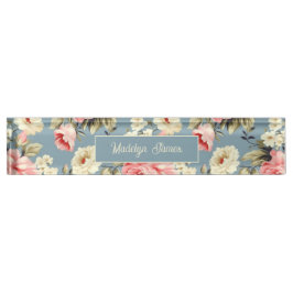Cottage Garden Flowers Pattern Personalized Namensplakette