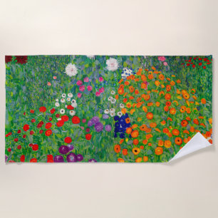 Cottage Garden Gustav Klimt Strandtuch