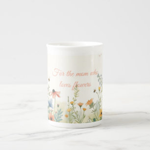 Cottage-Garten-Mama-Blumen-Geschenk zum Muttertag Prozellantasse