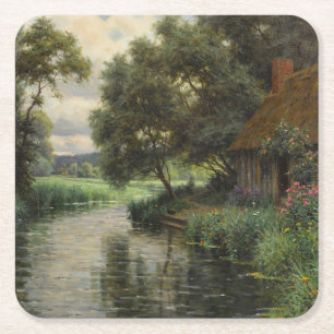 Cottage im Risle-Tal (Normandie, Frankreich) Rechteckiger Pappuntersetzer