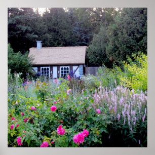Cottage in the English Gardens Poster