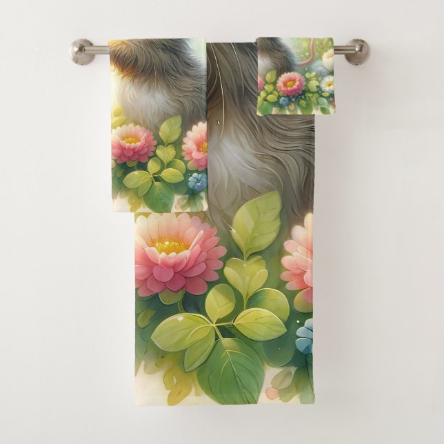 Cottage Mouse Love Letter Meadow Badhandtuch Set (Insitu)